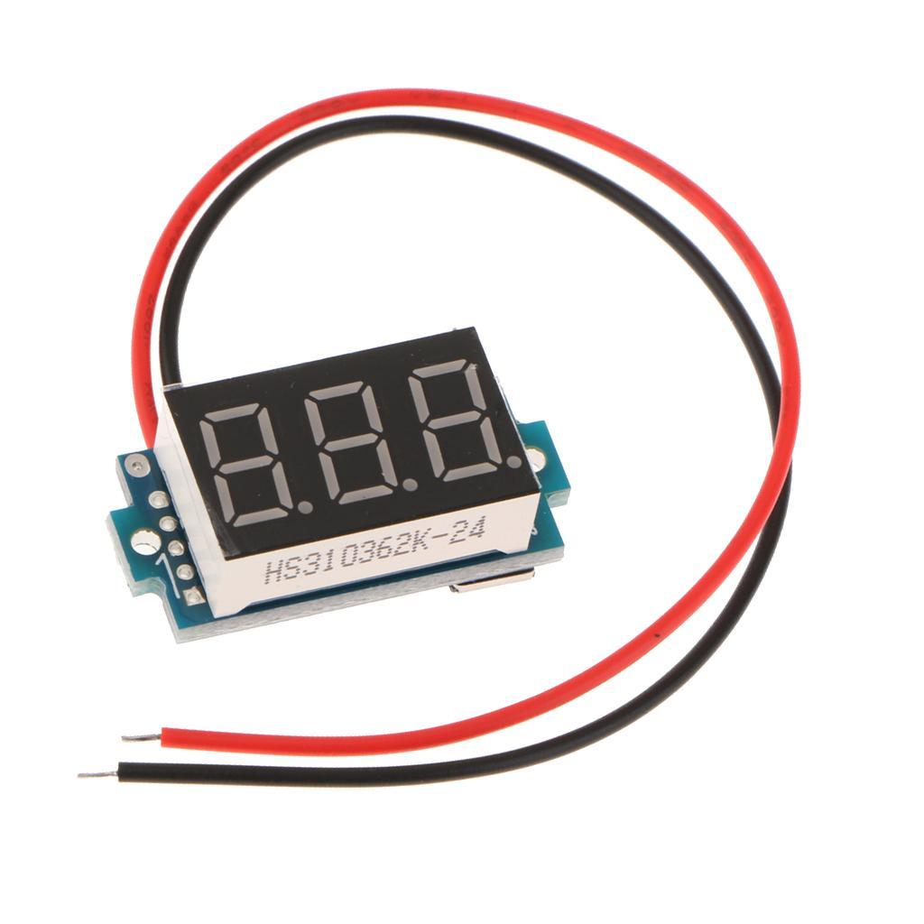 Mini Digital Voltmeter Voltage Meter, 0.36 Inch LED Display, DC 3.5-30V 20V