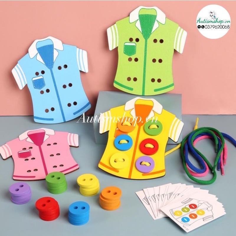 Đồ kỹ năng luồn dây may cúc áoAutismshop.vn