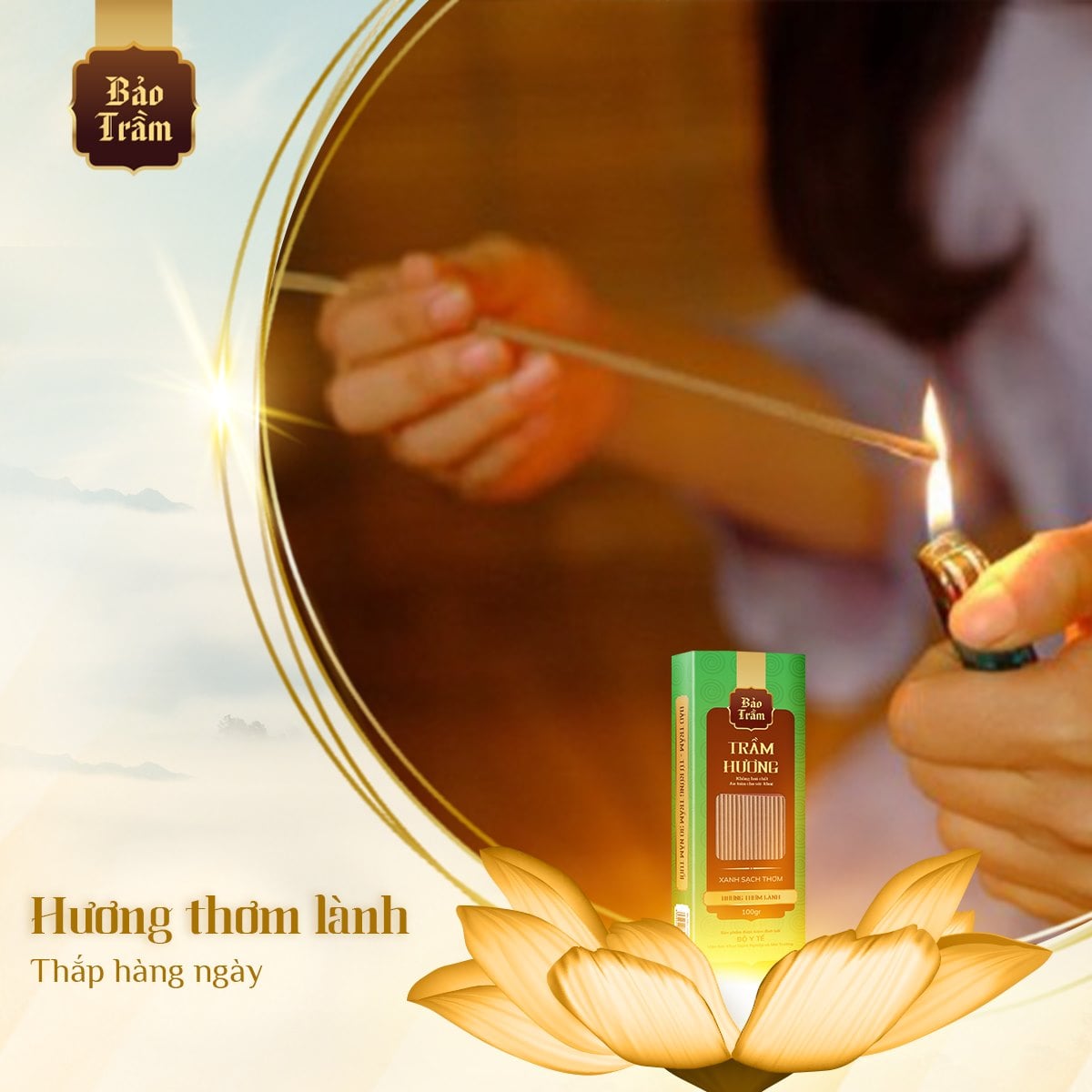 Nhang Bảo Trầm Xanh Lá 600gr - CTI40