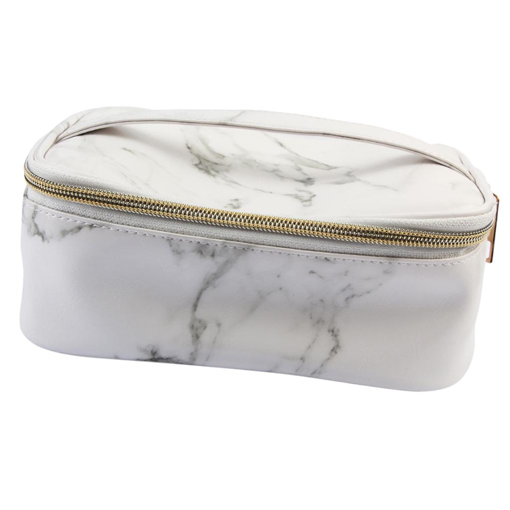 Travel PU Leather Makeup Cosmetic Storage Bag Multifunctional Toiletry Case Organizer