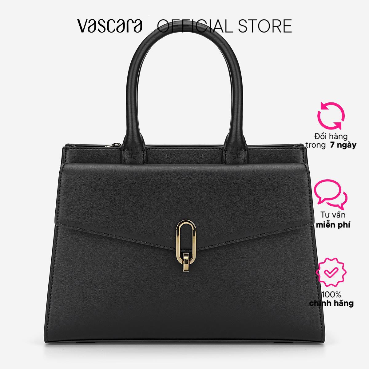 Vascara Túi Cầm Tay Nắp Gập Nhấn Khóa Xoay - TOT 0189