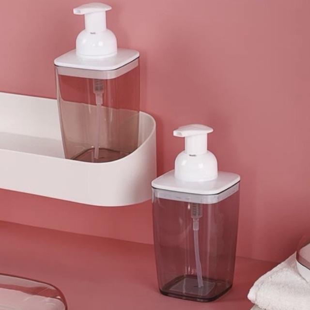 Lọ đựng nước rửa tay, Chai đựng sữa tắm dầu gội vuông 420ml