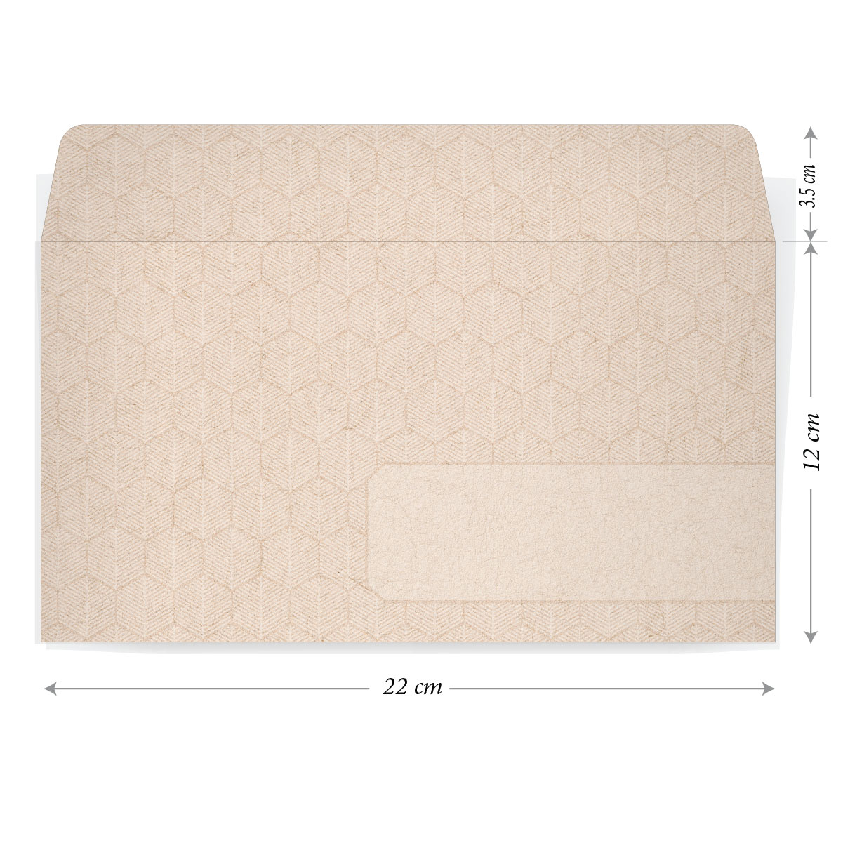 Combo 25 Bao thư 12x22 màu be (beige) có in hoa văn chìm, có keo dán nắp