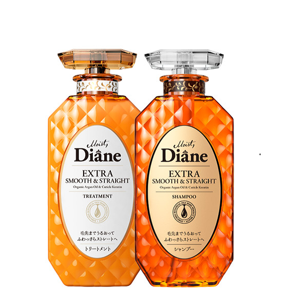 Bộ dầu gội& xả vào nếp thẳng mượt Moist Diane Extra Straight