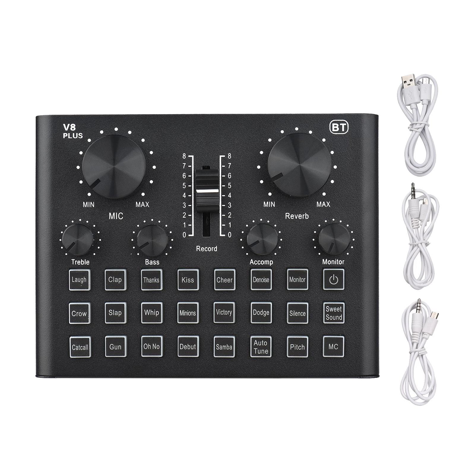 Audio Mixer ST TL Multiple Sound Effect Live for Chat Living Broadcasting