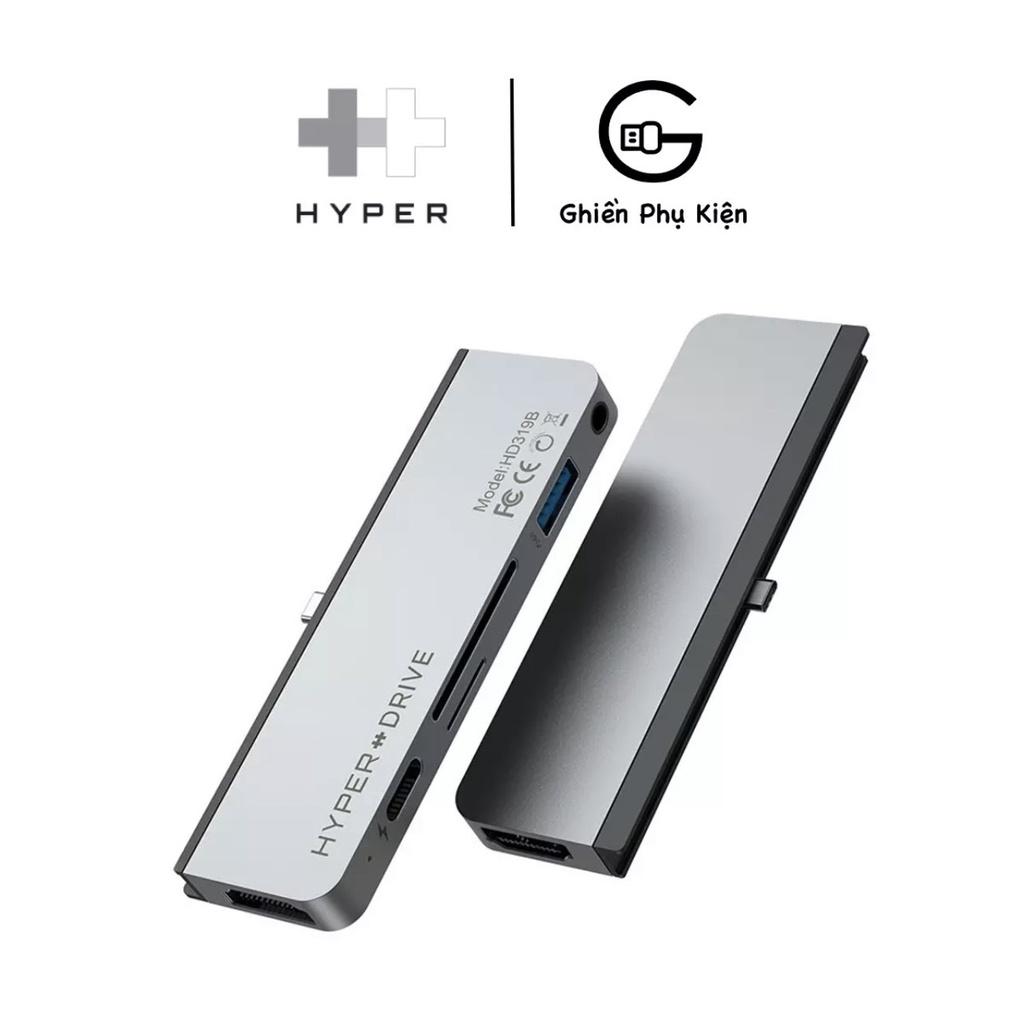 Cổng Chuyển HYPERDRIVE 6 IN 1 HDMI 4K/60HZ USB-C HUB DÀNH CHO  IPAD PRO &amp; MACBOOK/LAPTOP/SMARTPHONE - HD319B - Hàng Chính Hãng