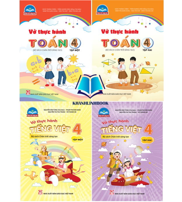 Sách - Combo 4c Vở thực hành Toán + Tiếng Việt 4