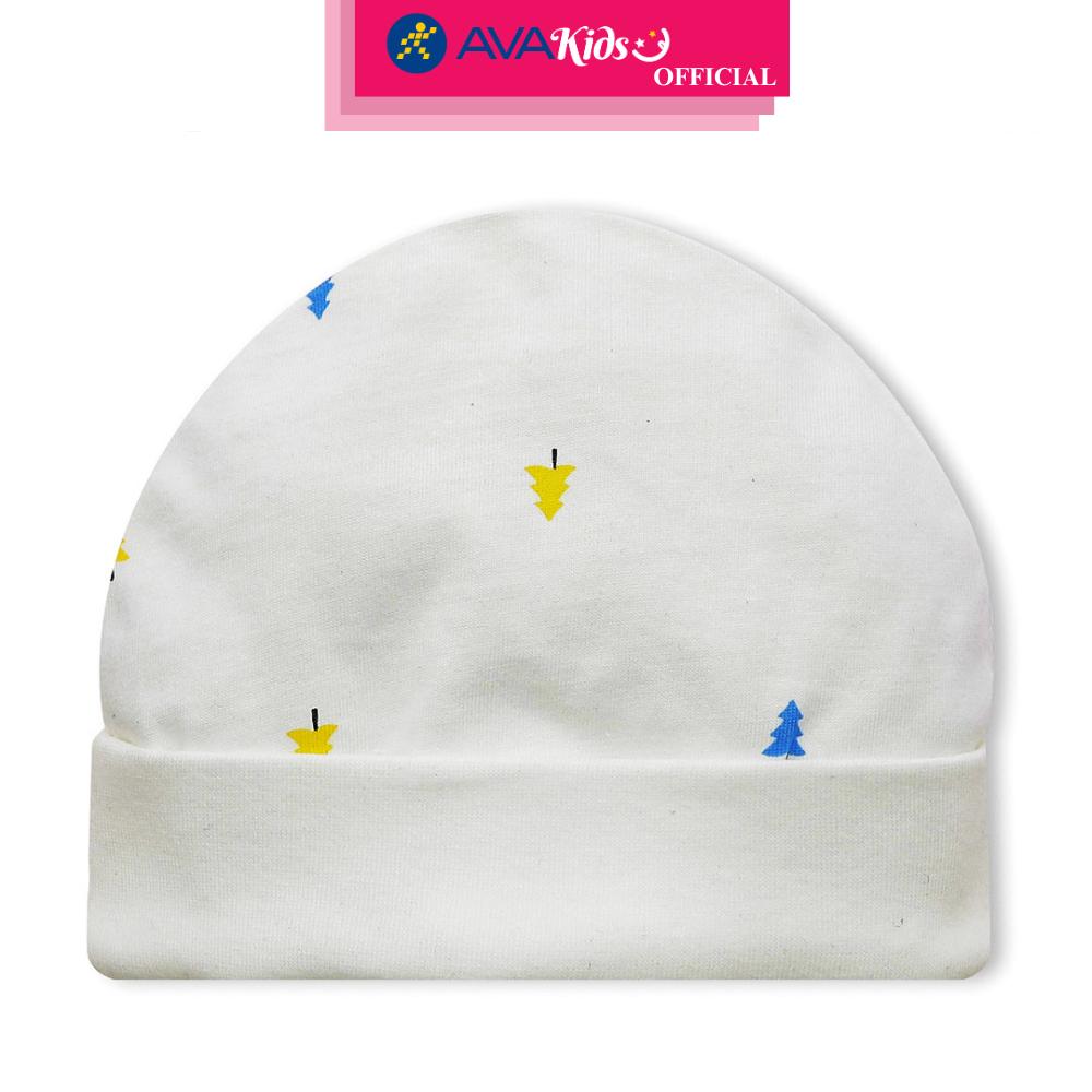 Nón sơ sinh in hình cây thông IQ Baby màu trắng (0 - 6 tháng) - Hàng Chính Hãng