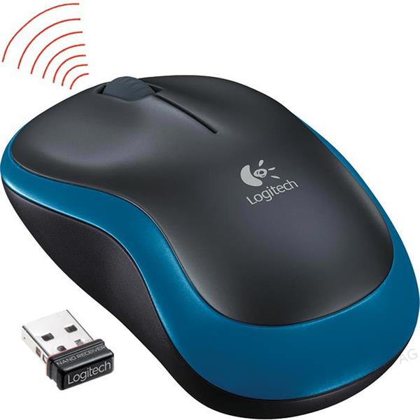 Chuột Không Dây Logitech M185 - Đầu Thu Usb 2.4Ghz, Pin 1 Năm, 1000 Dpi, Thiết Kế Thuận Cả 2 Tay, Phù Hợp Pc Laptop - Hàng Chính Hãng - Màu Xanh Dương