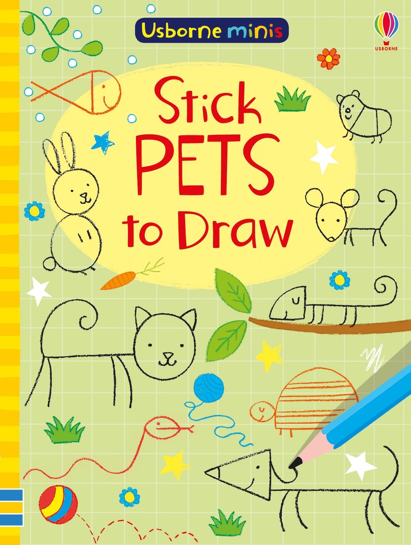 Sách tô vẽ tiếng Anh: Stick Pets To Draw