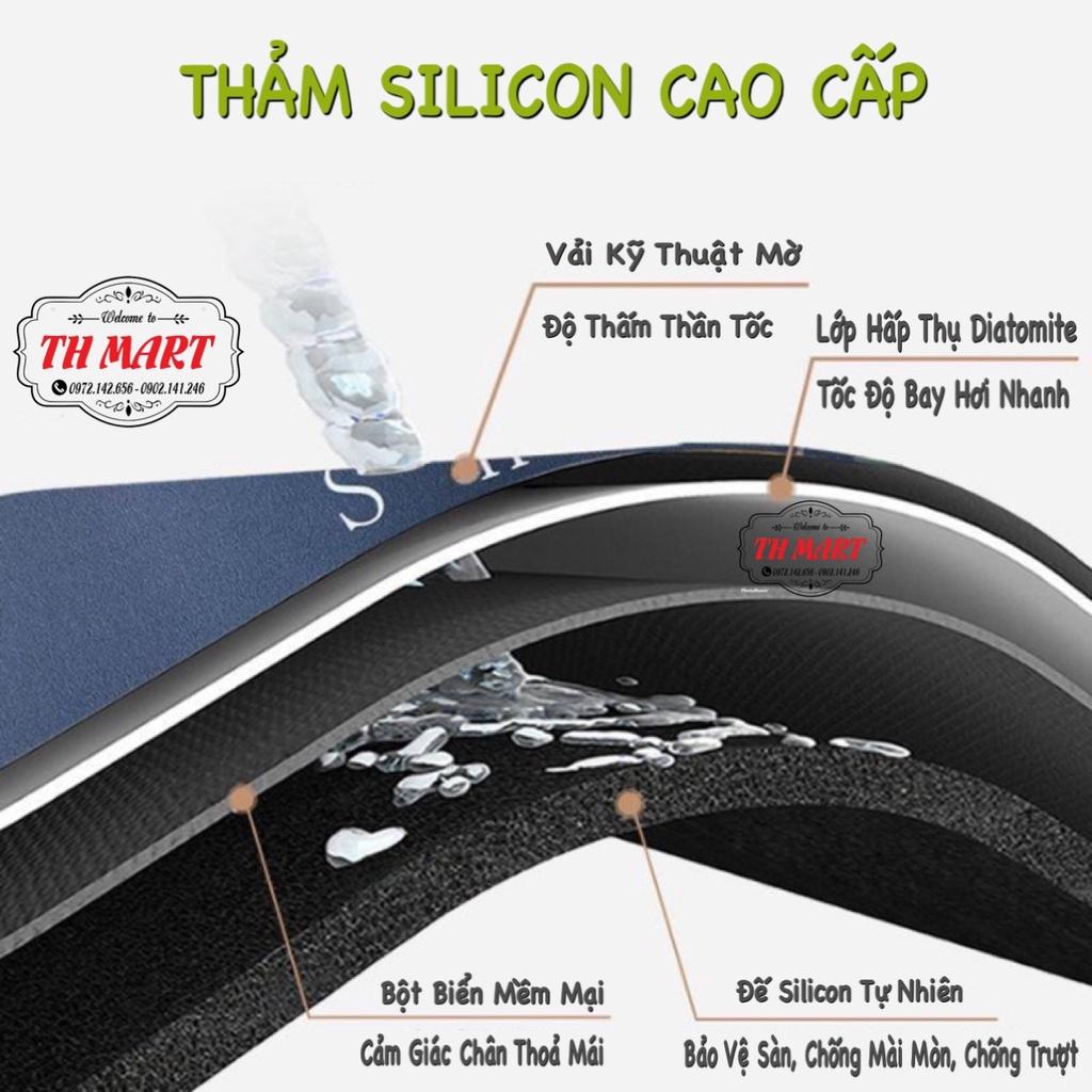 Bộ Thảm Nhà Bếp Siêu Mềm, Thấm Hút Trong 3 Giây Bay Hơi Nhanh Chất Liệu Silicon Chống Trơn Trượt ( 120x40cm 60x40 )