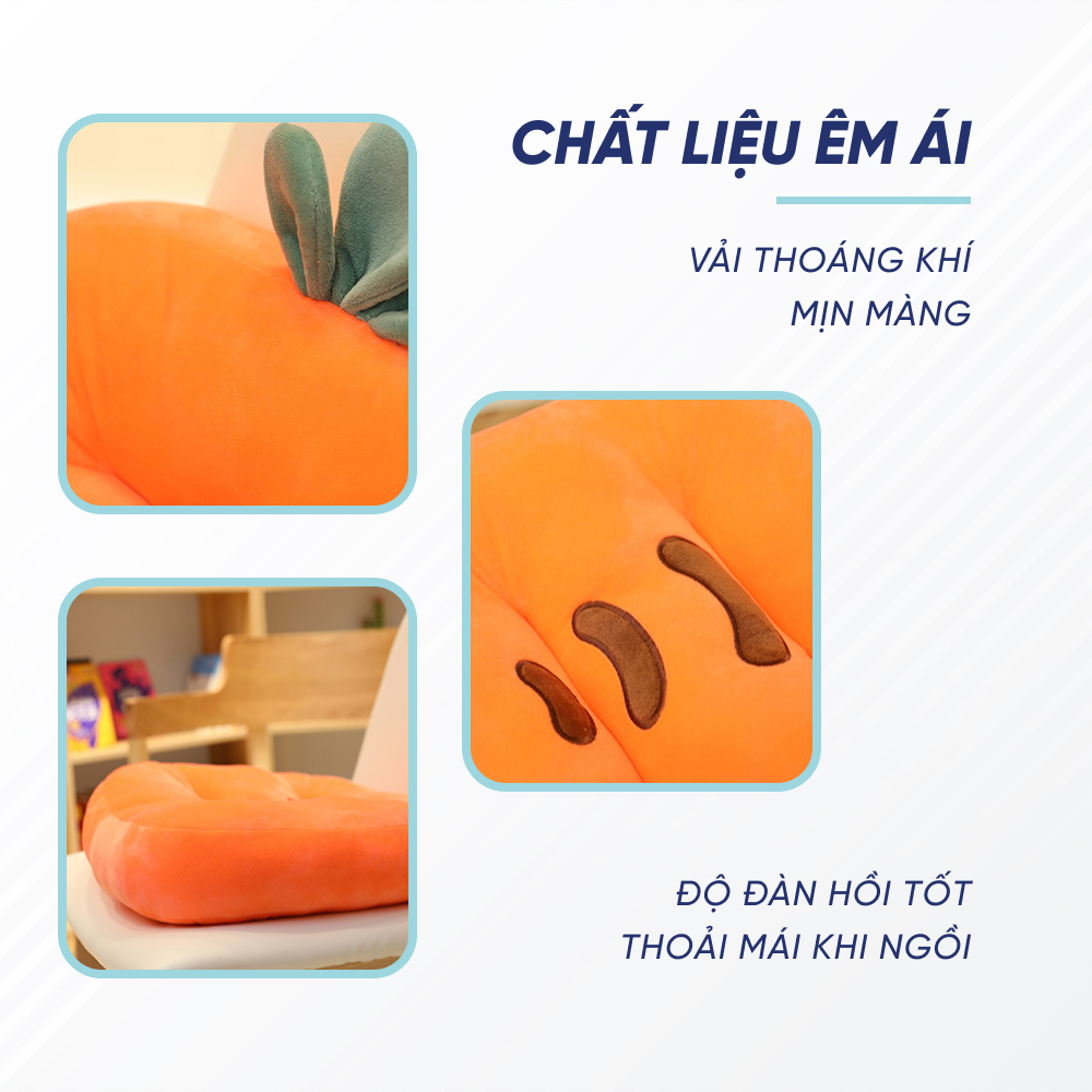 Đệm Gối Ngồi NÂNG CHIỀU CAO Cho Xe Ô Tô, Văn Phòng - Gối Tựa Lưng Hình Thú Dễ Thương | Êm Ái, Thoáng Khí