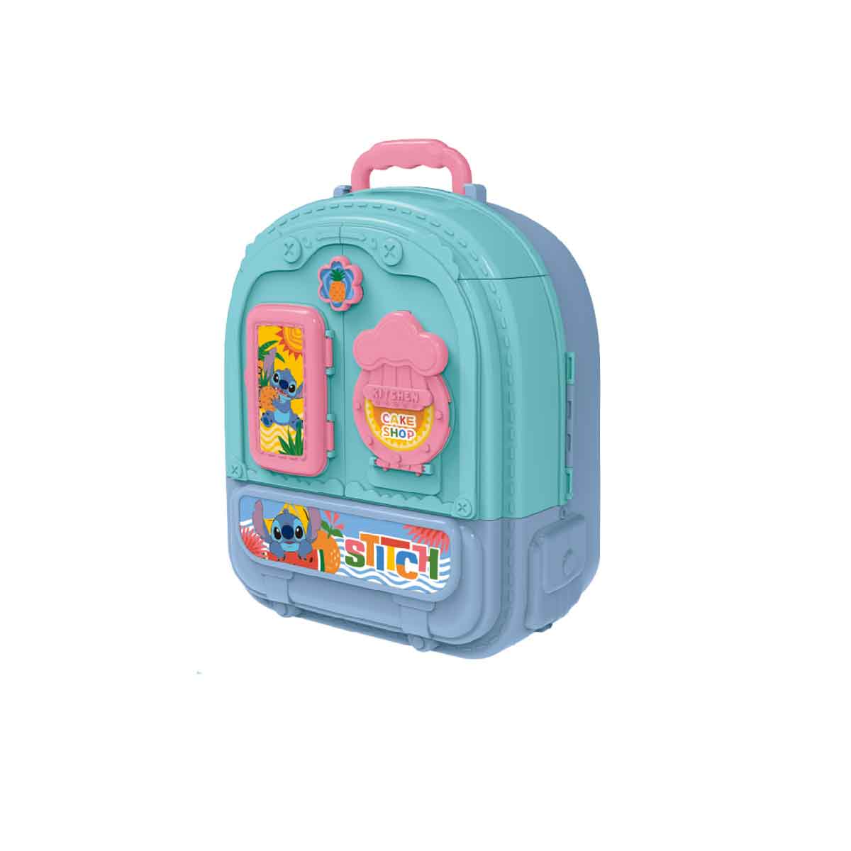 Đồ Chơi Ba Lô 2 Mặt Nhà Bếp Và Phòng Ăn Stitch Xanh SWEET HEART SH10305