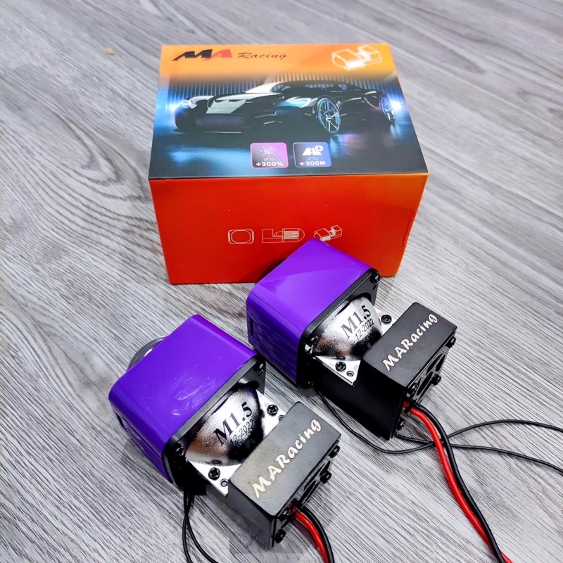 Đèn pha bi led 1.5" 45W lắp xe máy ô tô cắt sáng chống chói màn chập cao cấp xe video