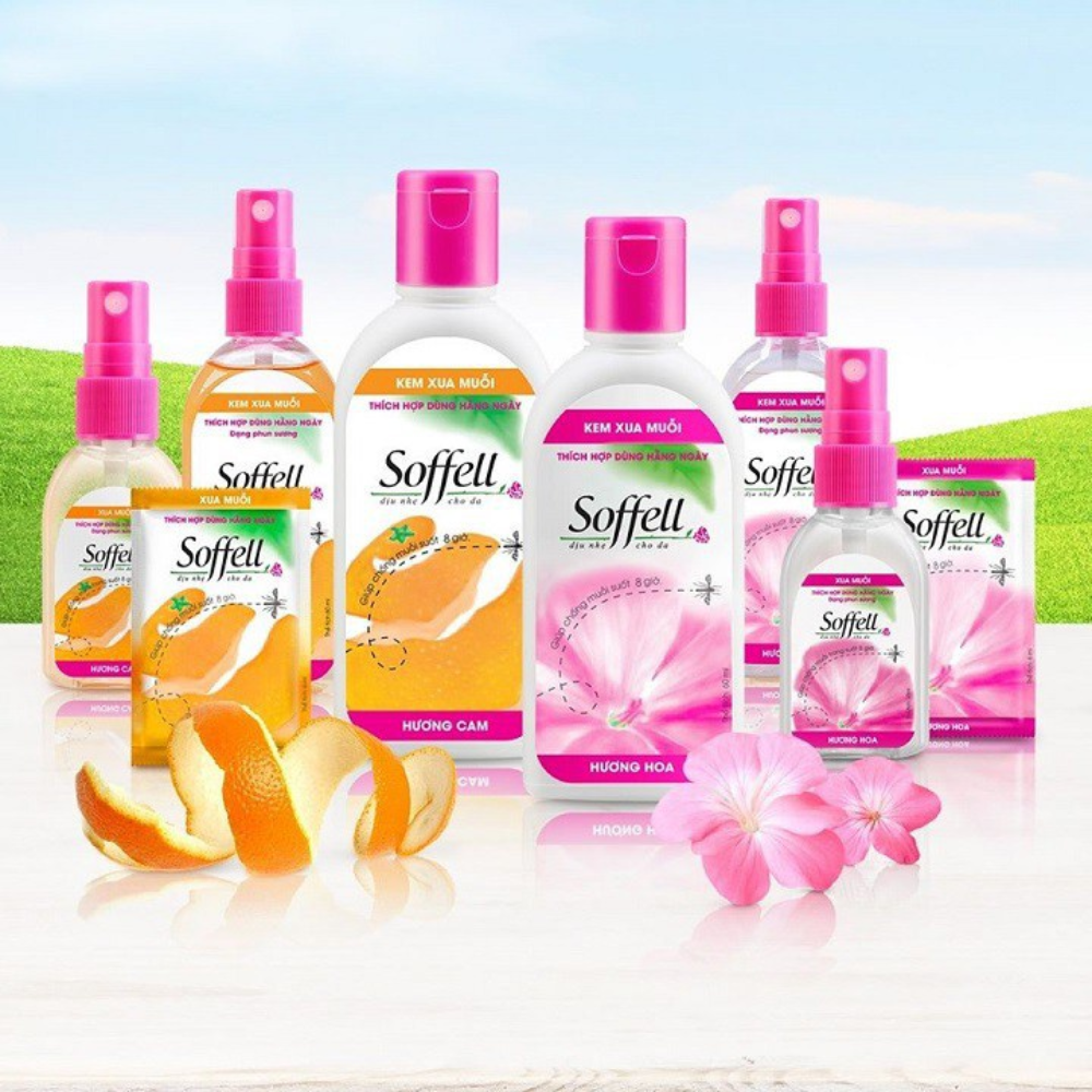 Kem chống muỗi Soffell xuất xứ Indonesia, Lọ 60ml - Xua đuổi muỗi, tránh muỗi đốt.