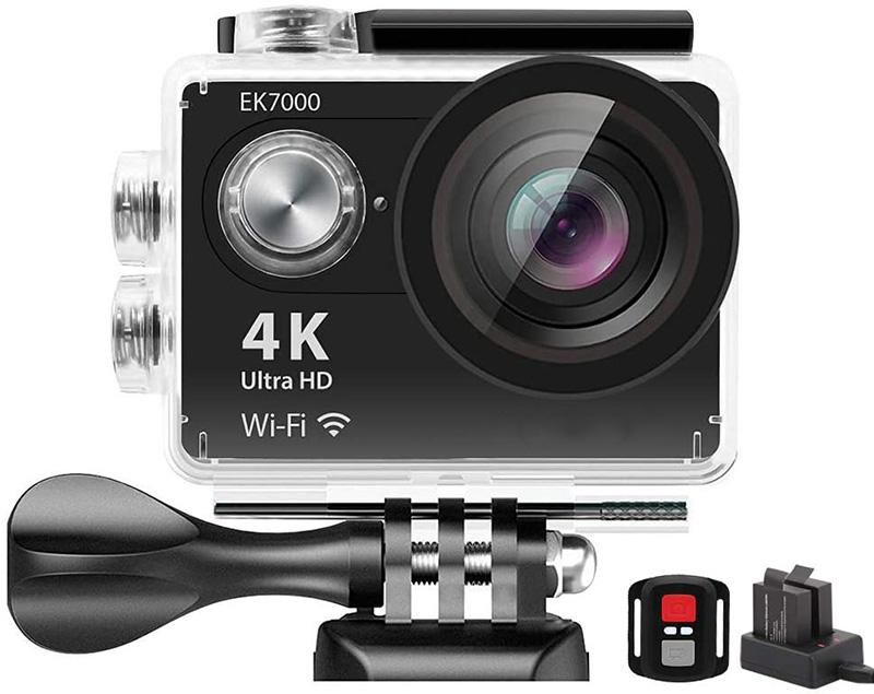 Camera Hành Động 4K Camera Chống Nước 16MP Góc Rộng 170° Ultra HD WiFi Đi Xe Đạp Camera Thể Thao Ngoài Trời Có Điều Khiển Từ Xa