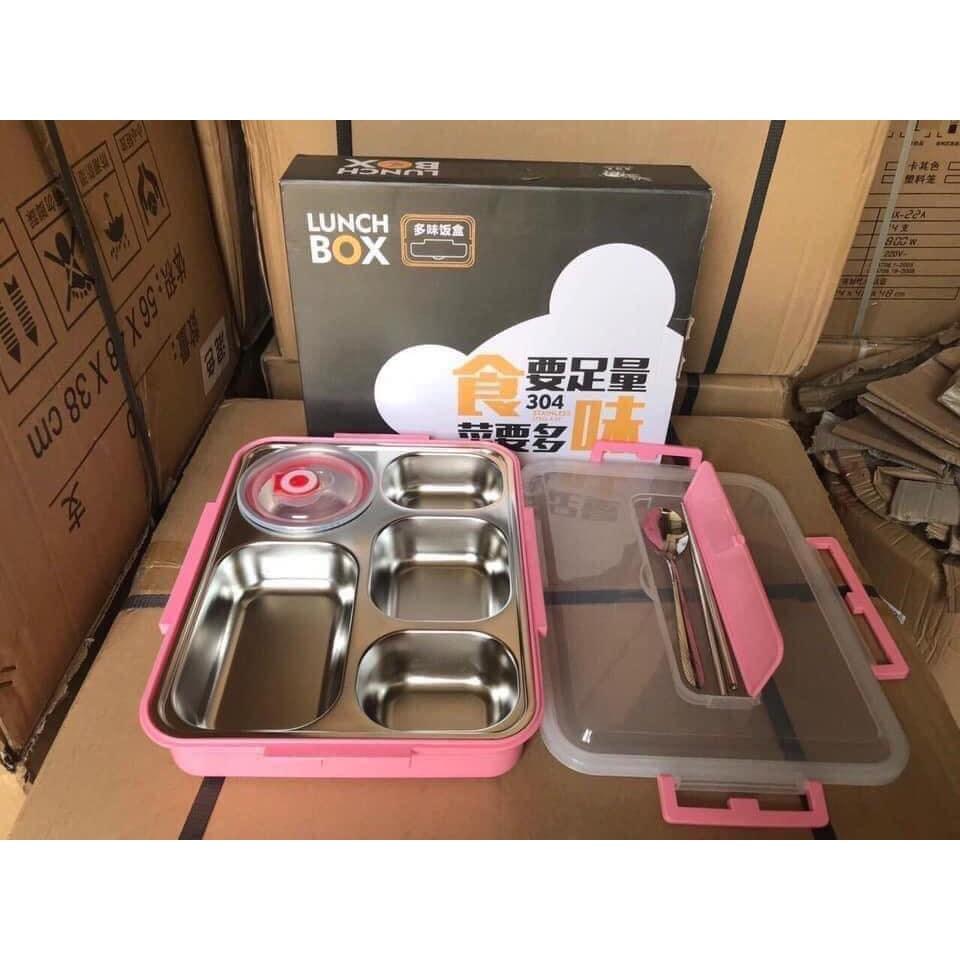 Hộp Cơm Phần 5 Ngăn Inox 304 Cao Cấp - Hàng Việt Nam