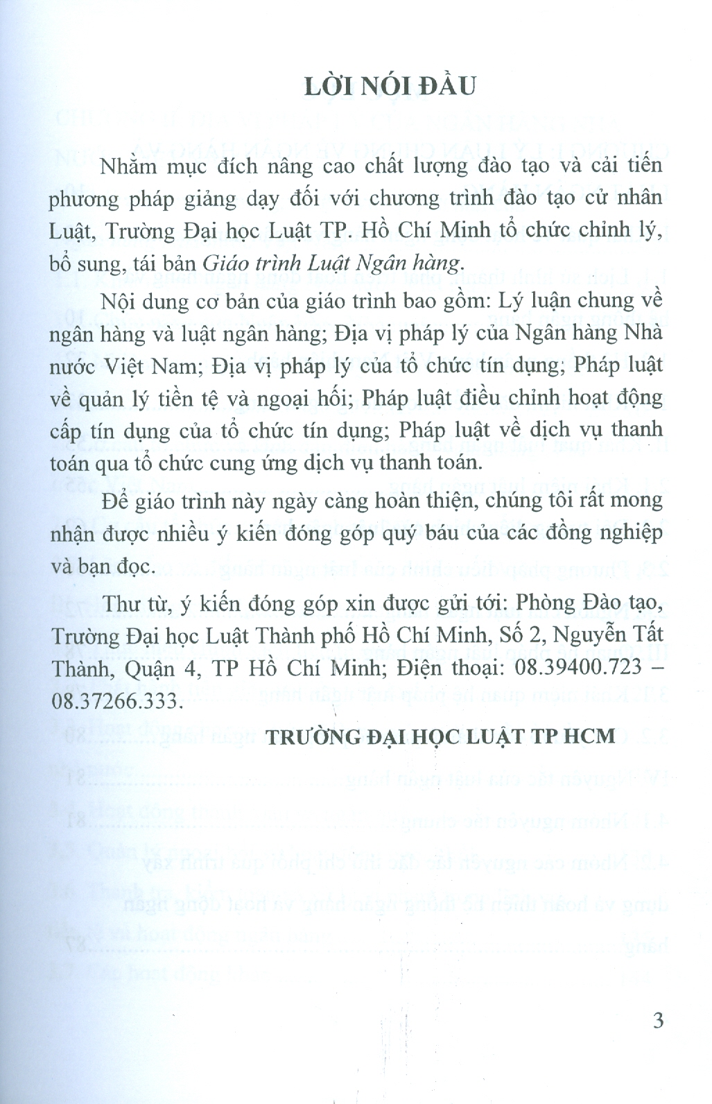 Giáo Trình LUẬT NGÂN HÀNG (Tái bản lần thứ ba)