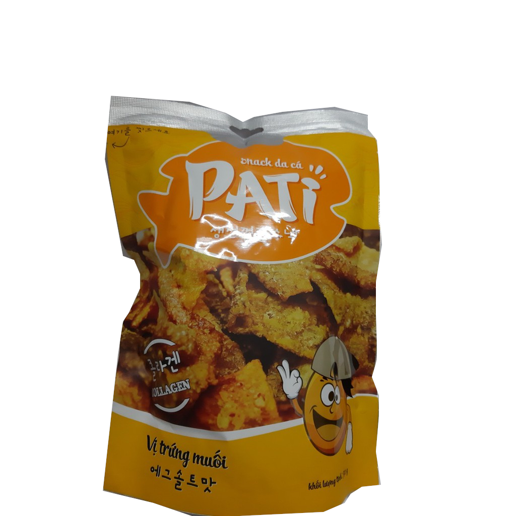 Snack Da Cá PATI Vị Trứng Muối - Túi 50g