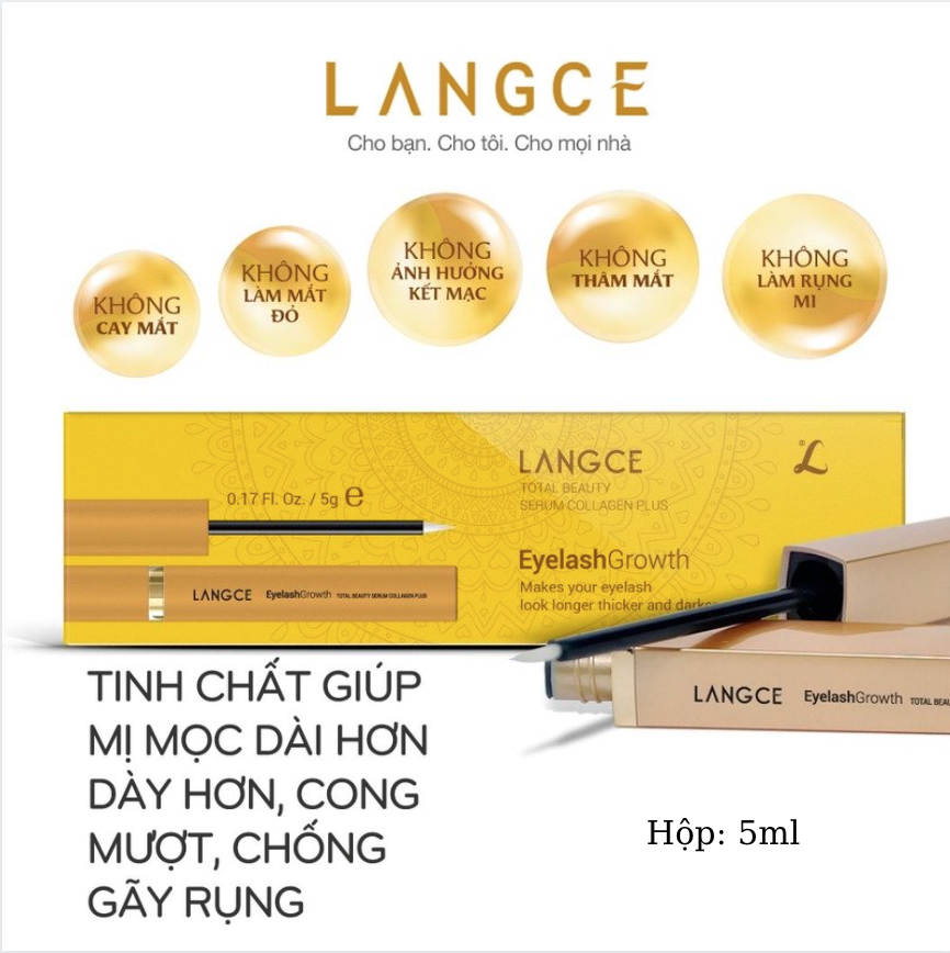 TINH CHẤT DƯỠNG DÀI ĐẸP MI COLLAGEN+ 5ml HỘP VÀNG CAO CẤP LANGCE