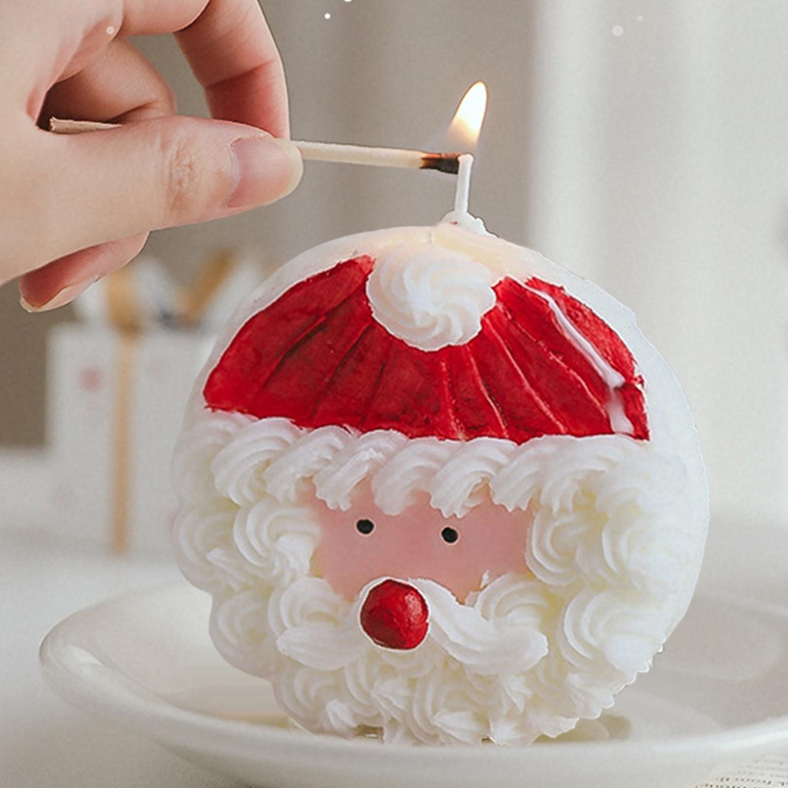 Santa Claus Scented Candles Tealight Candles for Decoration Office Gift