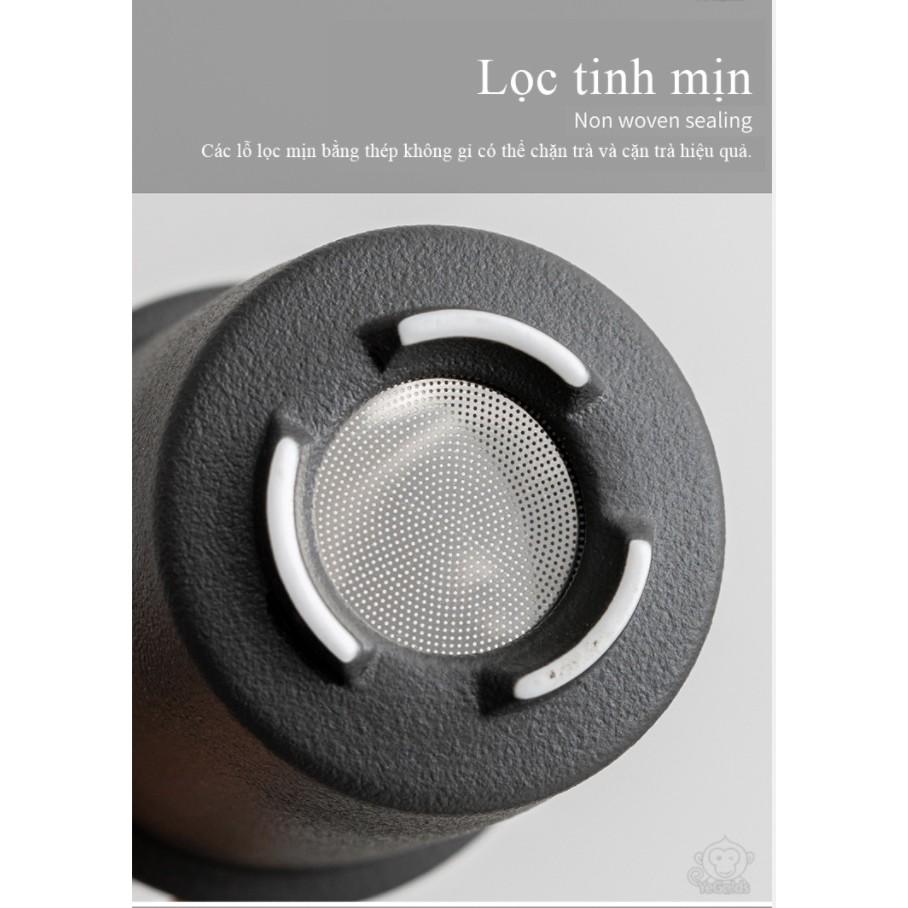 Bộ uống trà đạo tách nước Quick-off Cup gốm sứ Nhật Bản (Black)