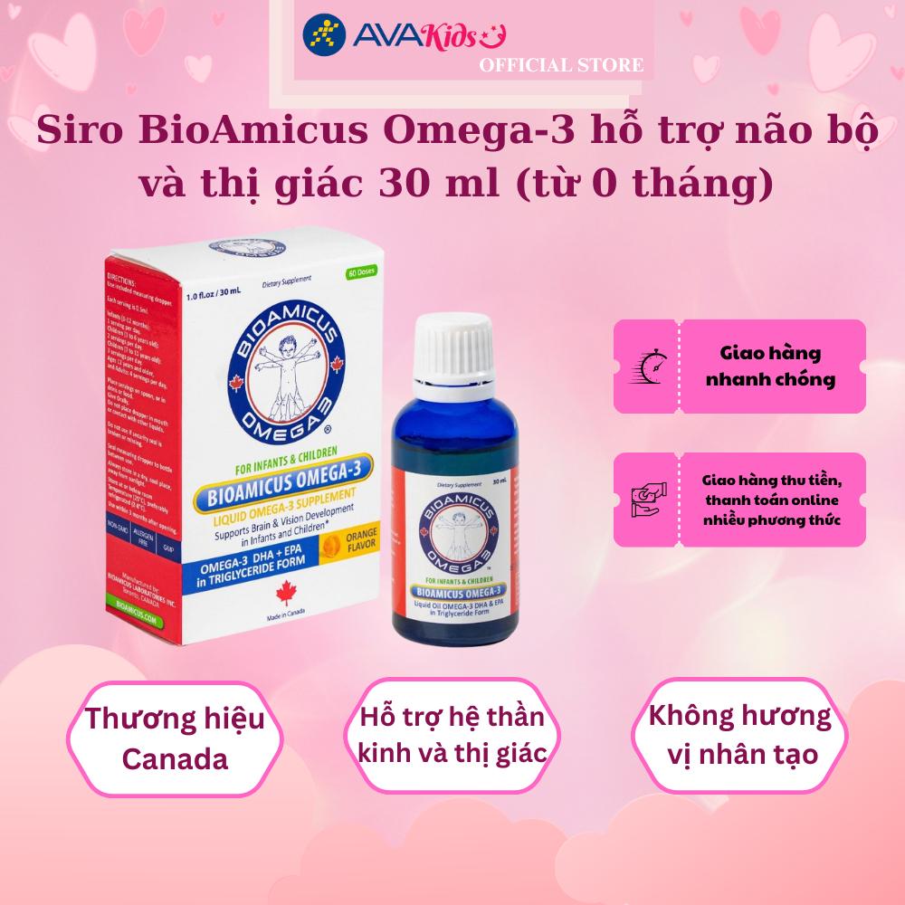Siro BioAmicus Omega-3 hỗ trợ não bộ và thị giác 30 ml (từ 0 tháng)