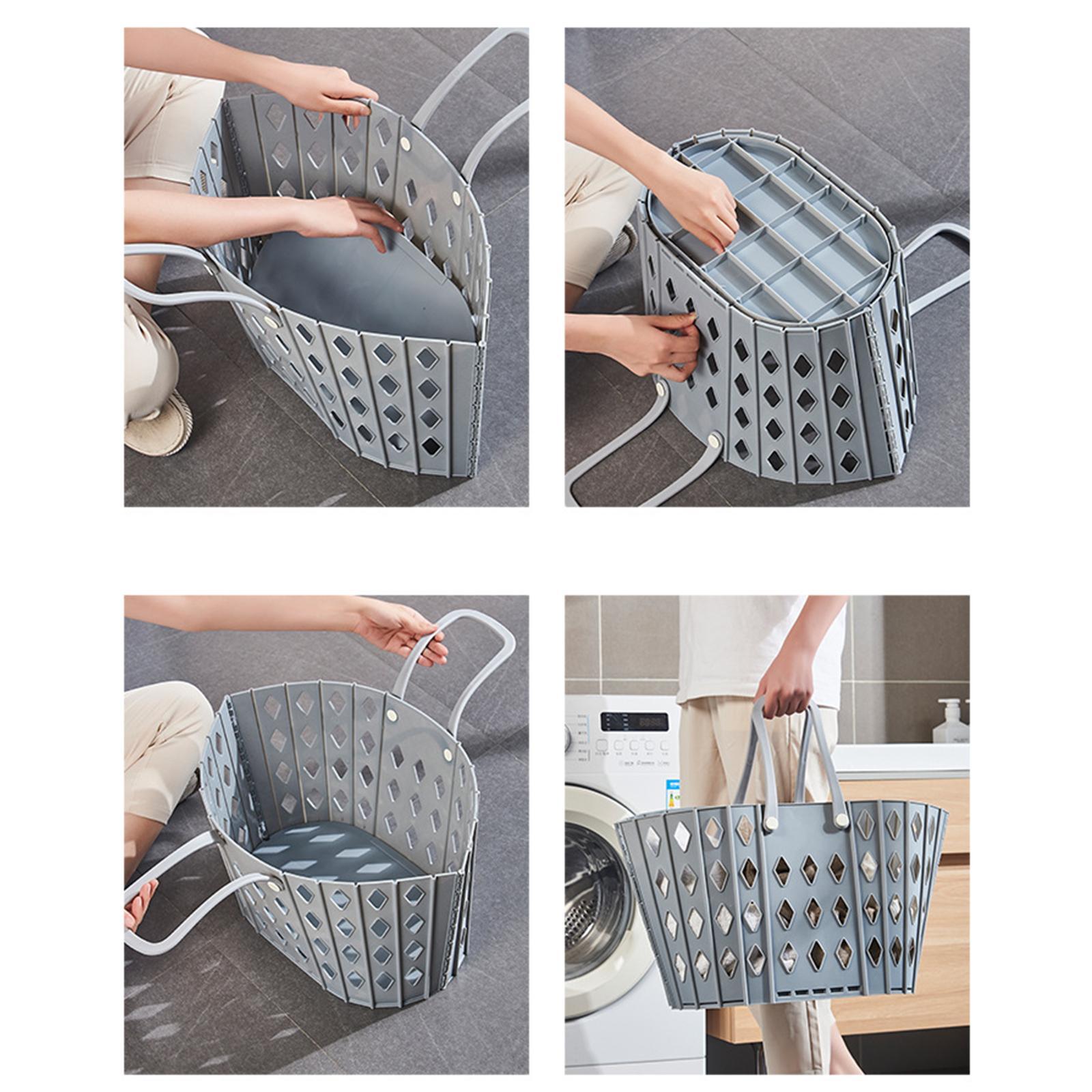 Laundry Basket Hamper Storage Organizer Basket for Dorm Bathroom Living Room
