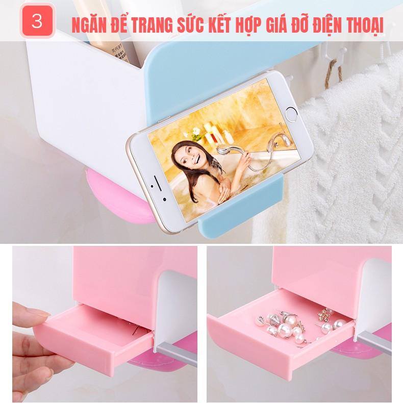 Kệ đựng đồ nhà tắm kết hợp treo khăn 9232