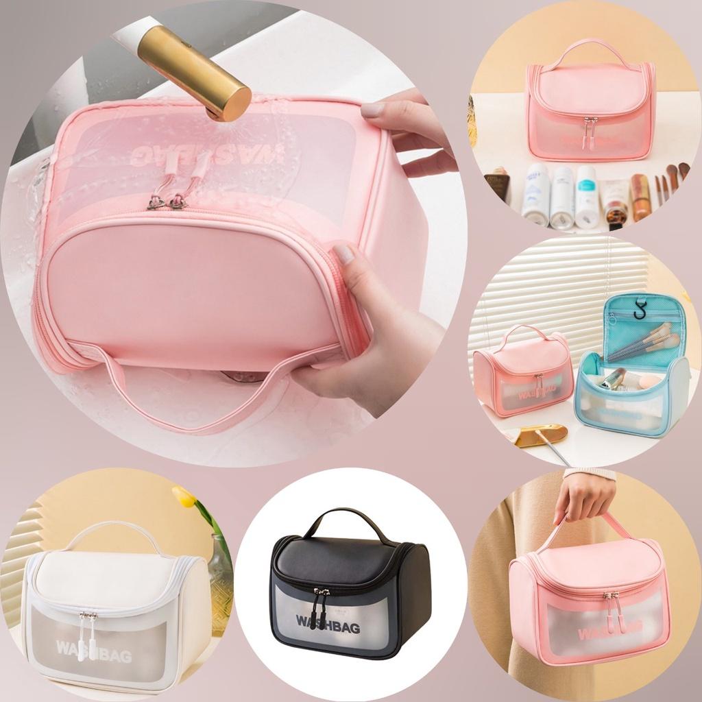 Túi đựng mỹ phẩm du lịch trong suốt cao cấp WASHBAG Có Móc Treo