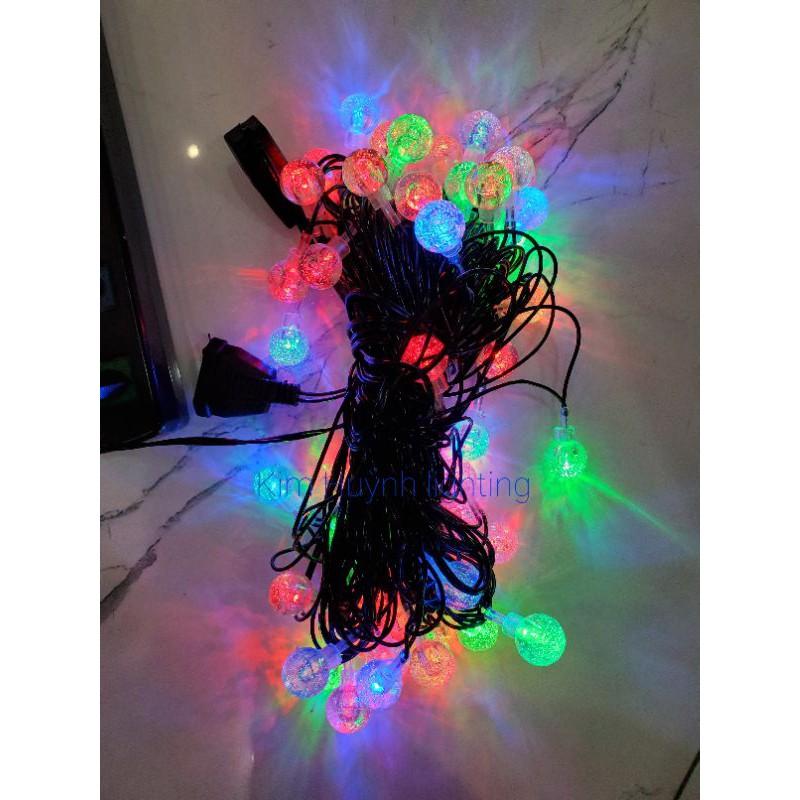 CẮM ĐIỆN 10M 50 BI DÂY ĐEN - DÂY LED CHERRY BALL BI BỌT PHA LÊ TRANG TRÍ