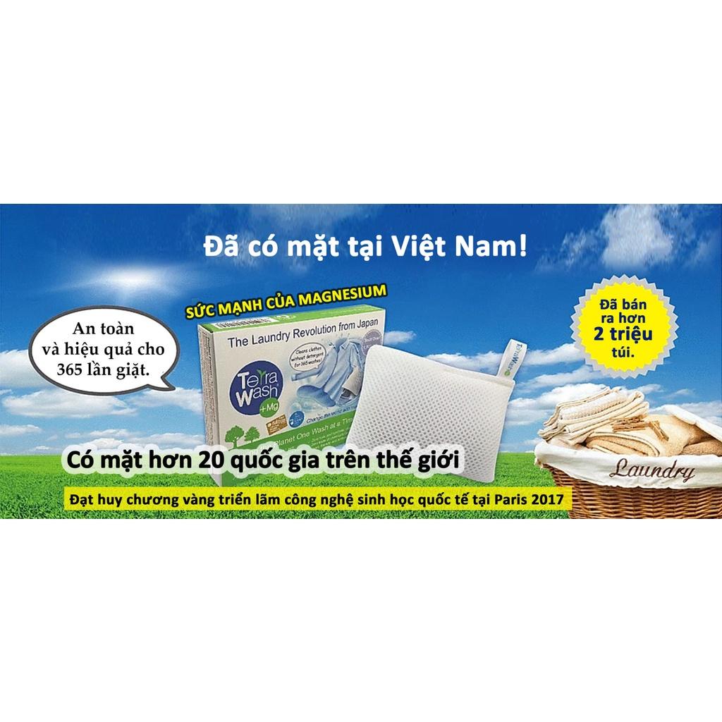 Túi Giặt Quần Áo Thông Minh Magie Terra Wash +Mg 125g Sử Dụng Được 365 Lần Giặt Mỗi Lần 8kg Quần Áo.