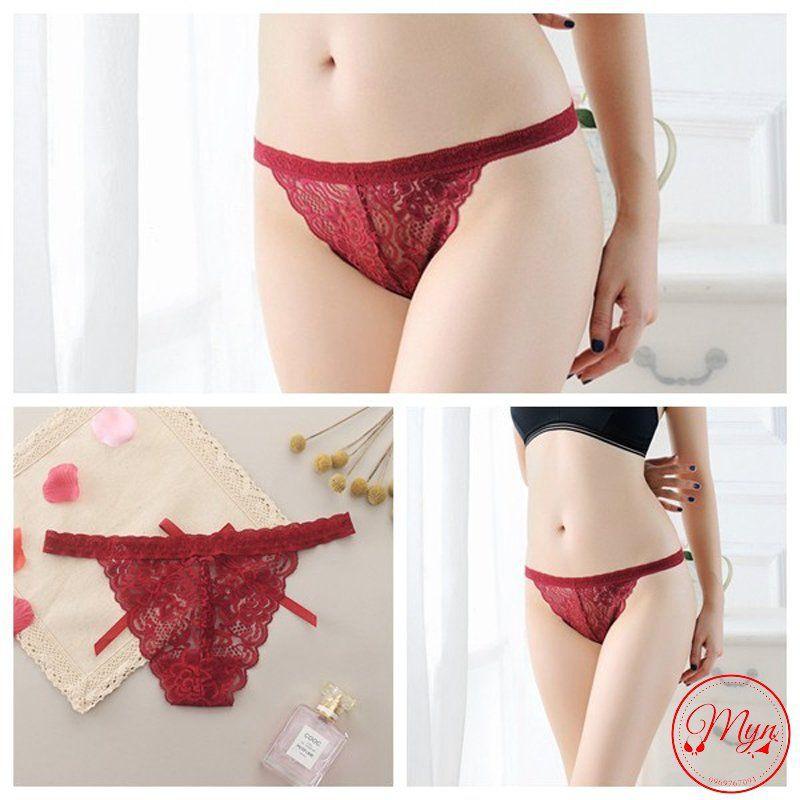 QUẦN LÓT LỌT KHE REN BUỘC NƠ