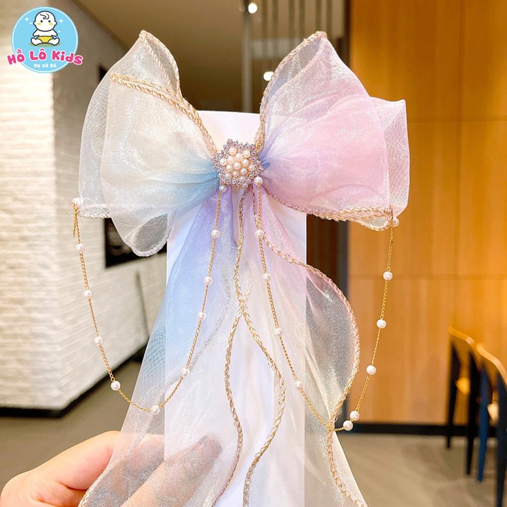 Nơ kẹp tóc cho bé nhiều màu, tết tóc cho bé dễ thương phong cách Hàn Quốc Hồ Lô Kids