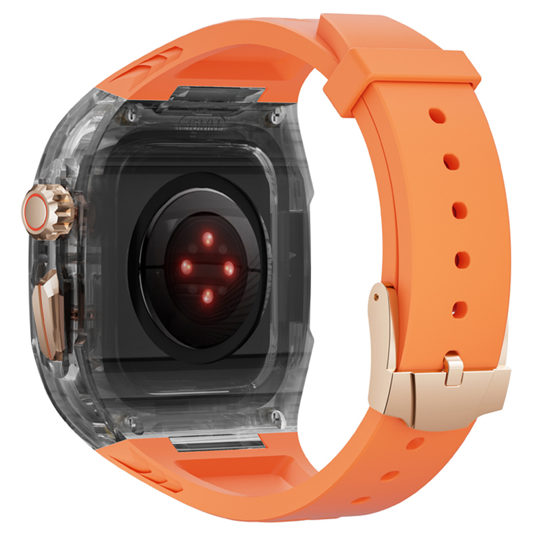 Ốp Case tích hợp dây đeo Lamborghini Style cho Apple Watch Series 4/5/6/SE/7/8/9/SE1,2 Size 44mm/45mm - Hàng Nhập Khẩu