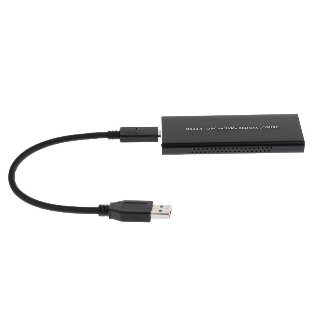 M.2 NVME To USB3.1 Type-C 10GBPS Enclosure M.2 PCI-E SSD External Drive Box