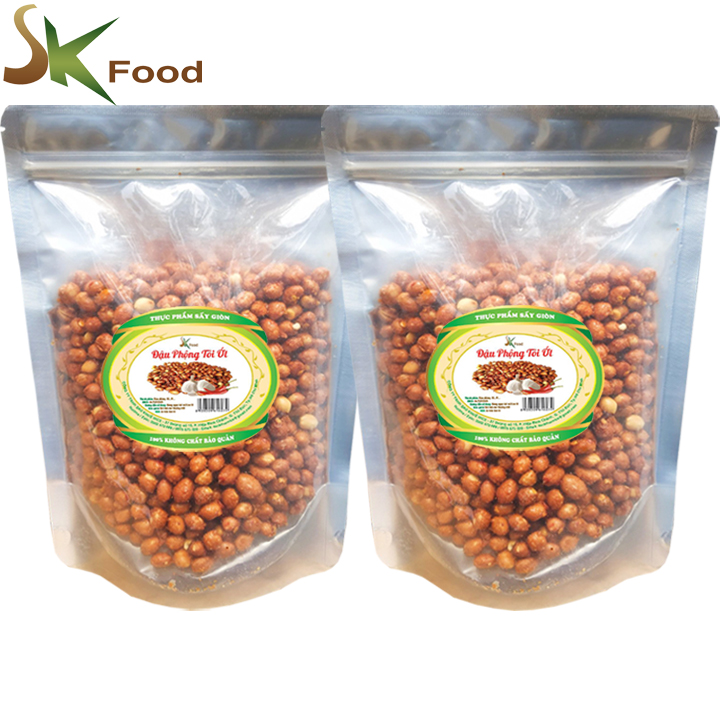 1KG 2 BỊCH ĐẬU PHỘNG SẤY TỎI ỚT THƯƠNG HIỆU SK FOOD