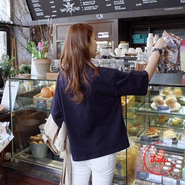 Áo Thun Nữ Cổ Tròn Phong Cách Thời Trang Hàn Quốc