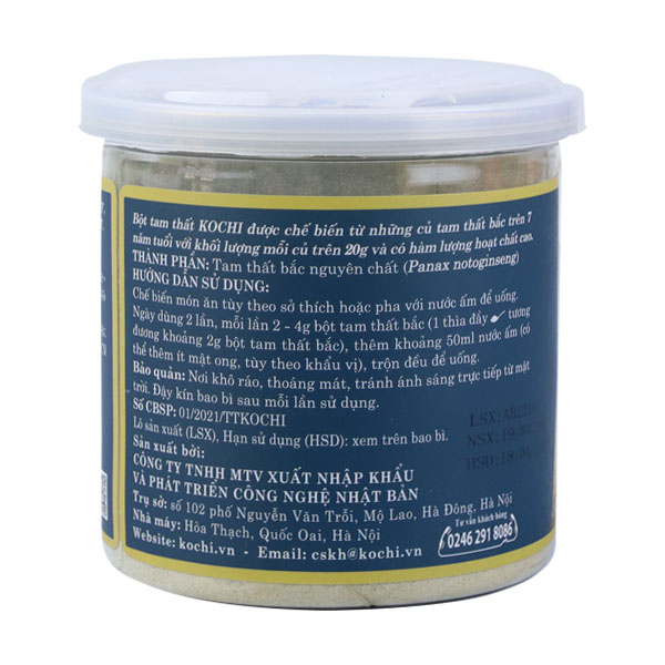 Tam thất bắc Kochi Dạng bột [Hộp 200g