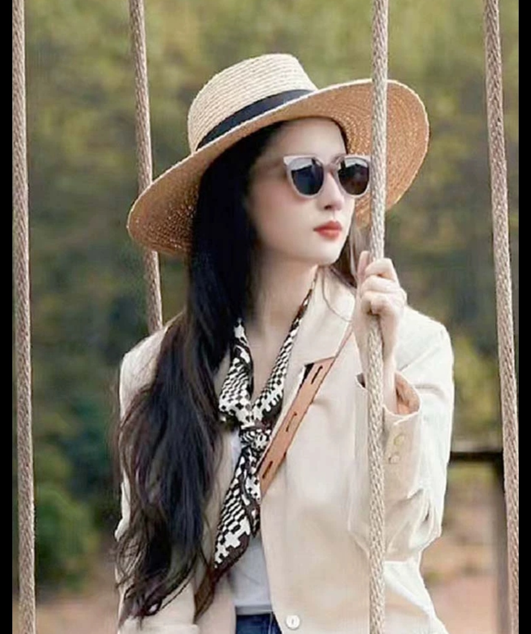 Nón cao bồi phớt mũ cao bồi nam nữ Fedora comboy chất liệu cói Hàng nhập dona24072901