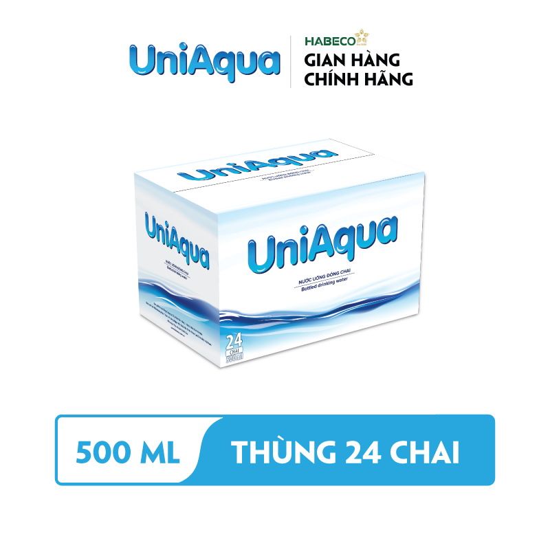 Nước uống đóng chai UniAqua - Thùng 24 chai 500ml