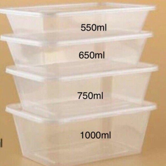 Bộ 10 hộp nhựa đựng thức ăn dùng một lần các dung tích
