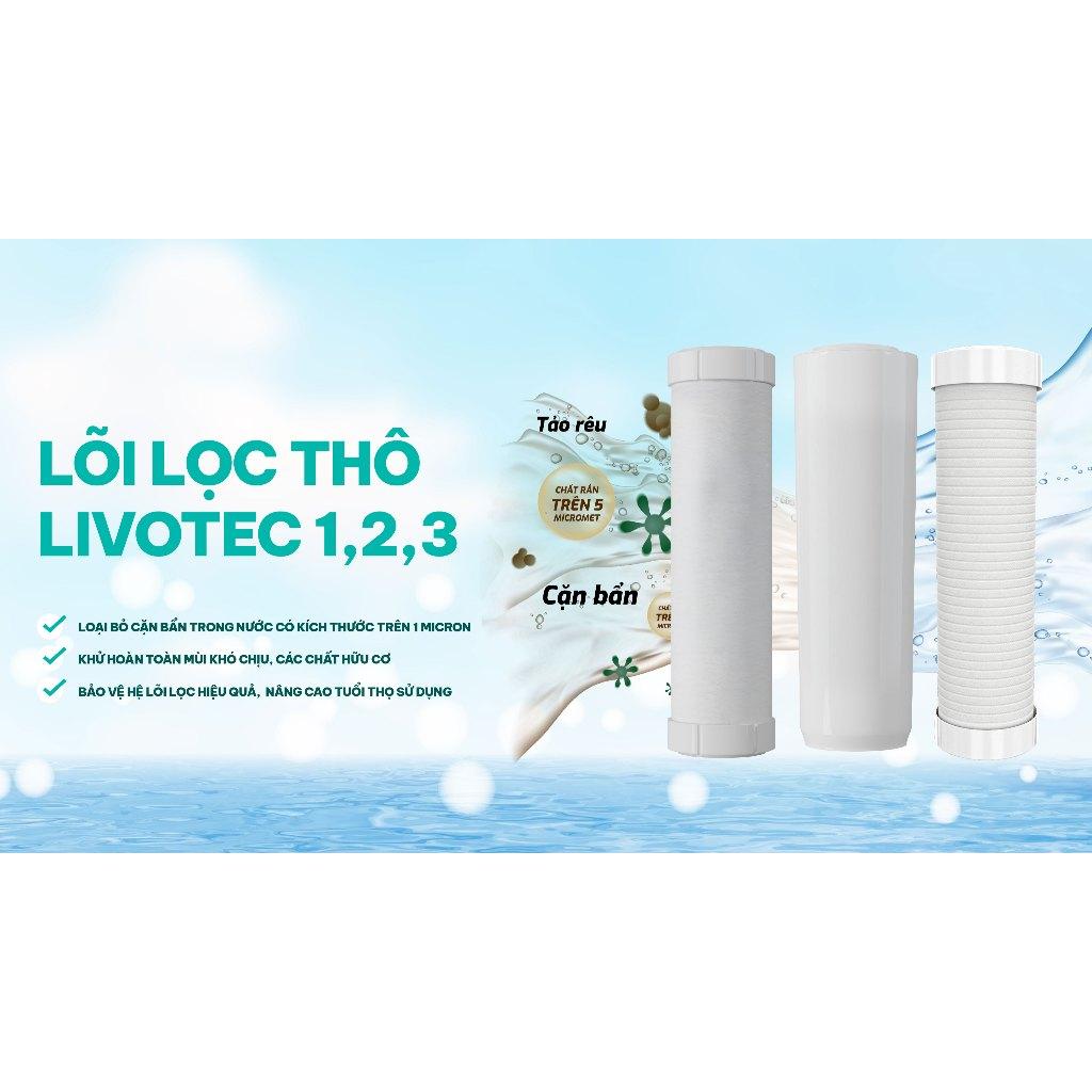 [TẶNG BỘ LÕI] Máy lọc nước 10 lõi lọc KAROFI Livotec 512, Màng RO Hàn 100GDP, Lõi Nano Silver ngăn tái nhiễm khuẩn - Hàng Chính Hãng