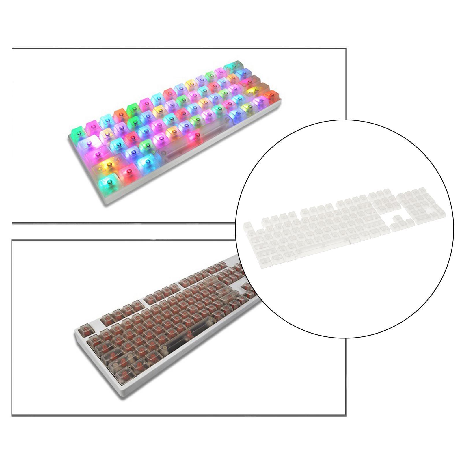 208 Pieces DIY Fully Transparent Keycaps Cherry Profile Keyset for Cherry MX/Clone Switches