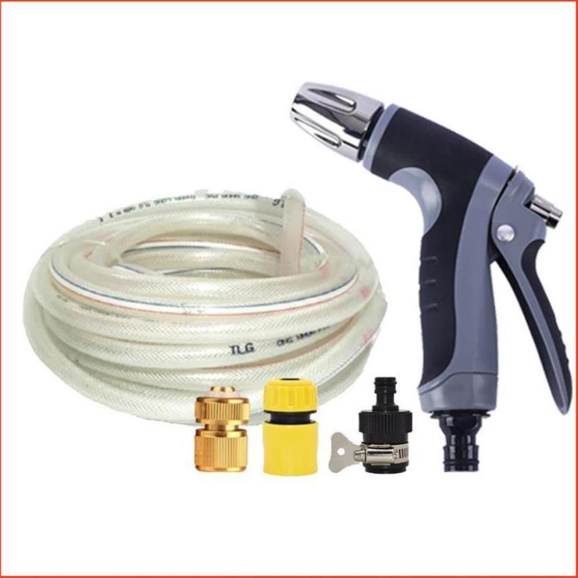 Bộ dây và vòi xịt rửa xe tưới cây tăng áp 7-10M 206817