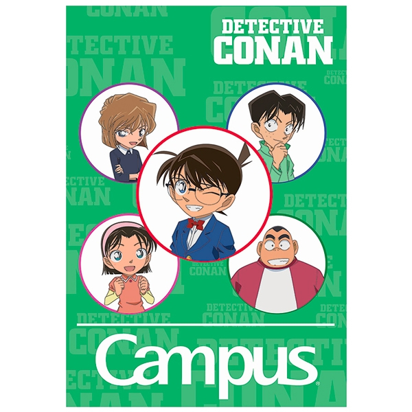 Vở B5 80 Trang Campus Conan Detective Kids - Kẻ Ngang Có Chấm - NB-BCDK80 - Mẫu 2 - Xanh Lá