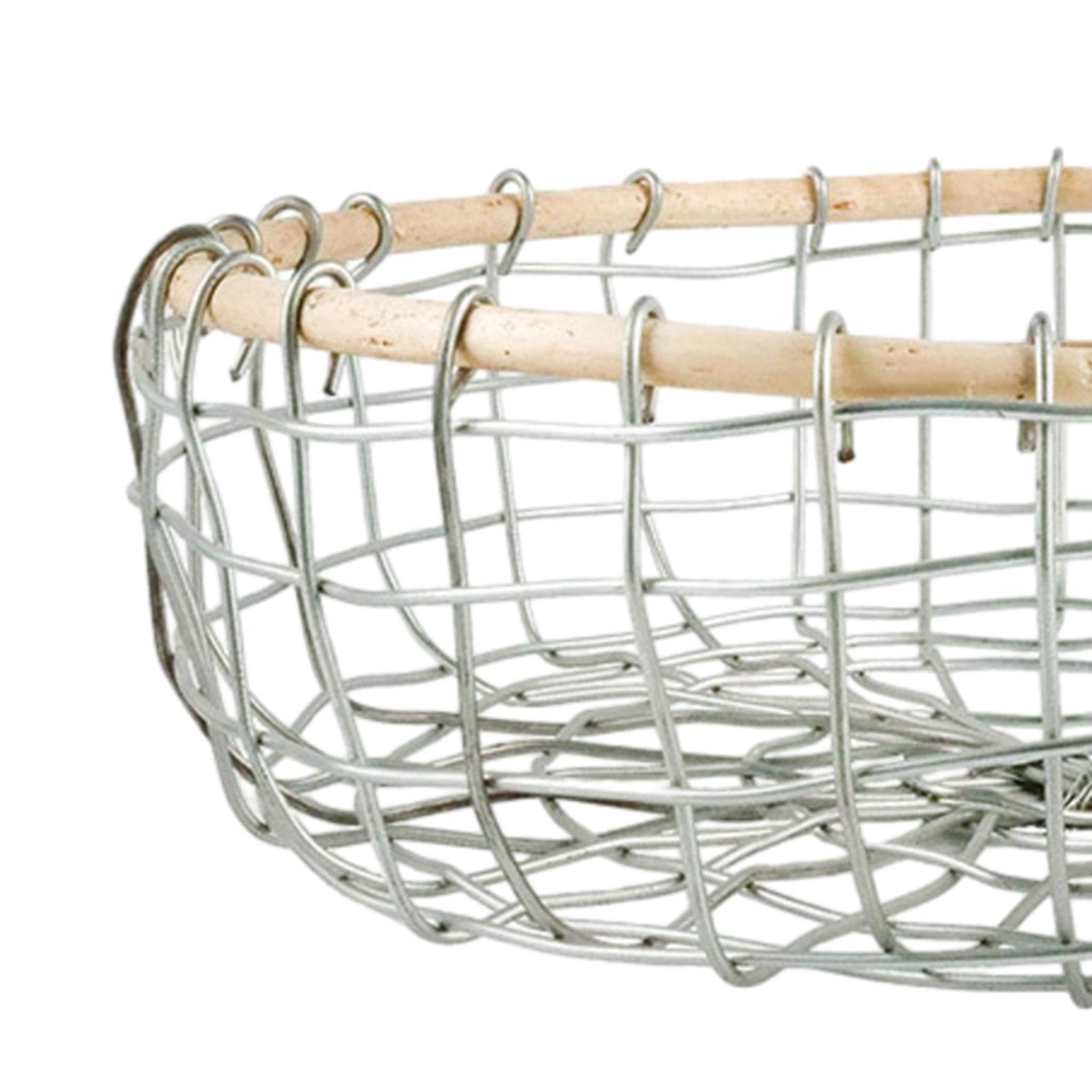 Kitchen Fruit Basket Wire Woven Basket Bread Basket Home Decor Egg Container