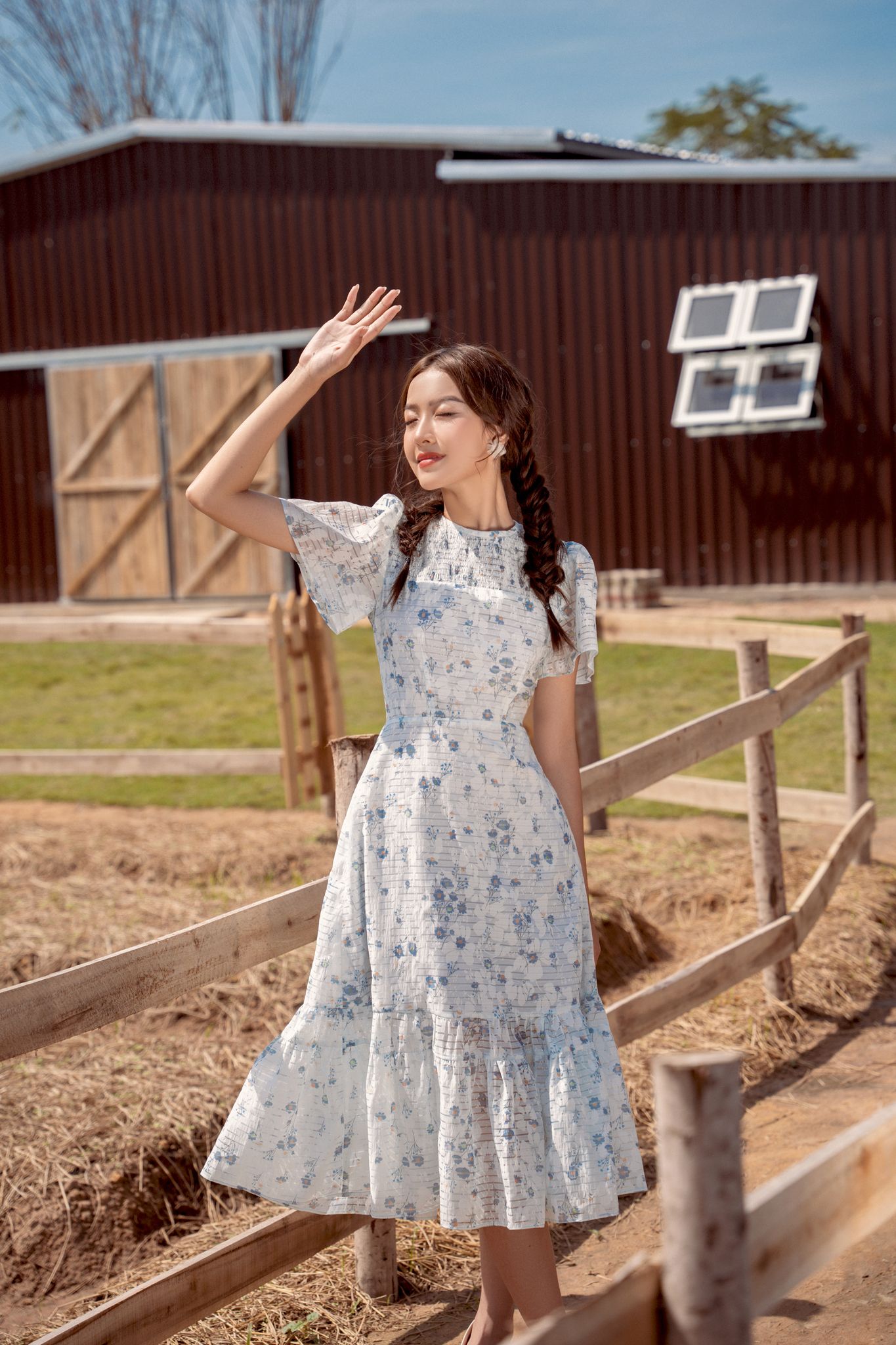 OLV - Đầm Elain Shirring Dress