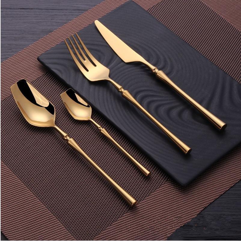 Bộ 4 món dao muỗng nĩa sang trọng hàng thép không gỉ cao cấp