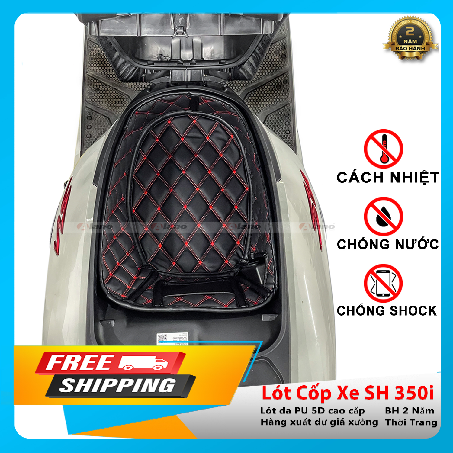 Lót Cốp Da Xe Máy SH 350i - Lót Cốp Da Chống Nóng Chống Sốc Thời Trang Giá Xưởng